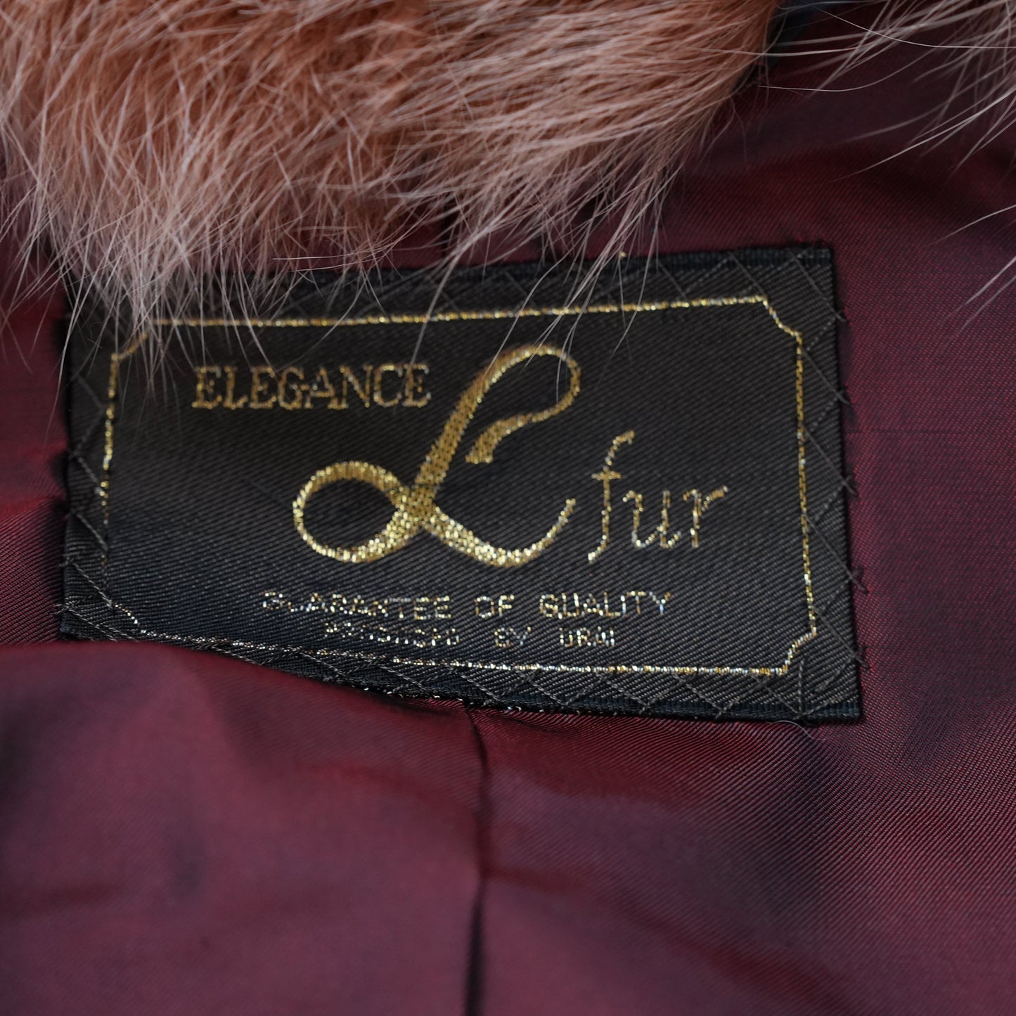 Dull Red Dyed SAGA FOX Fur Coat - Genuine Vintage Fur From Japan