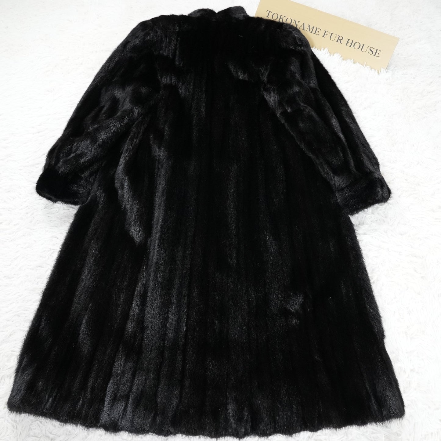 Dark Mink Long Coat glossy - Genuine Vintage Fur From Japan
