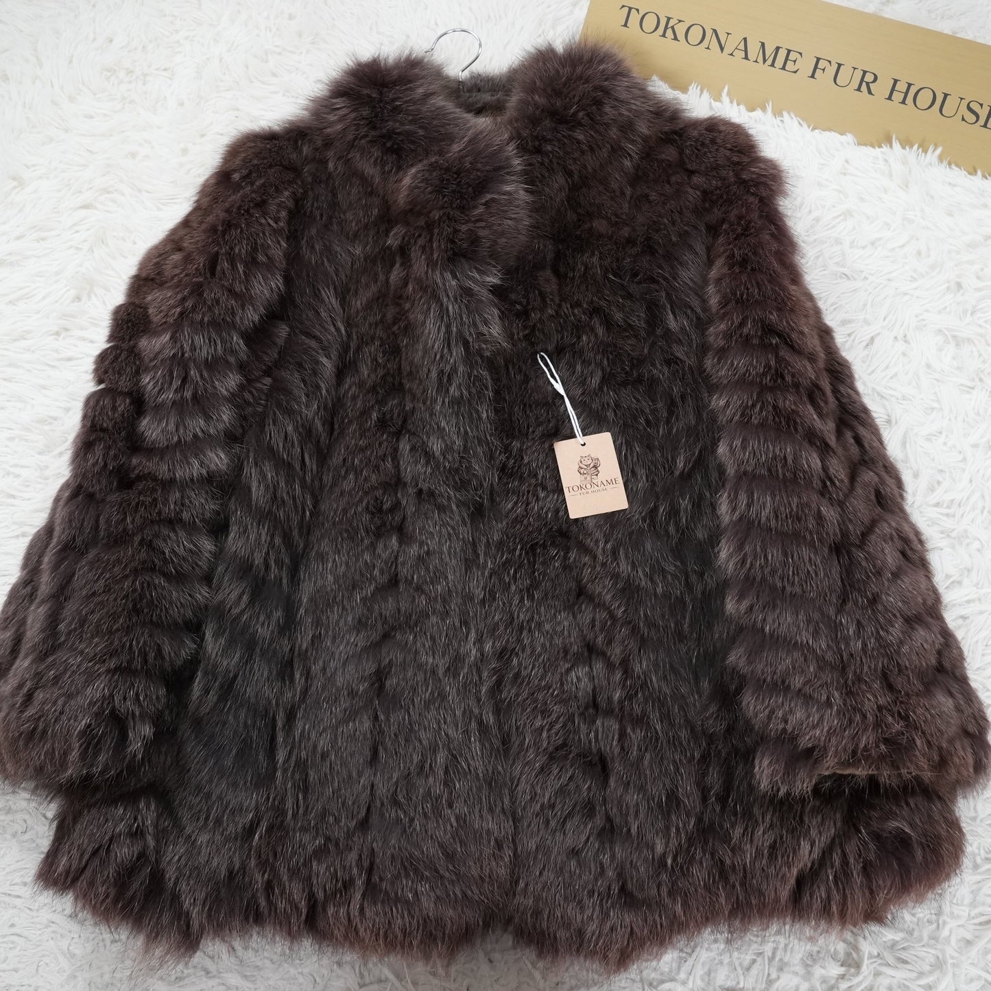 Dark Bronw Dyed Fox Fur Coat - Genuine Vintage Fur From Japan