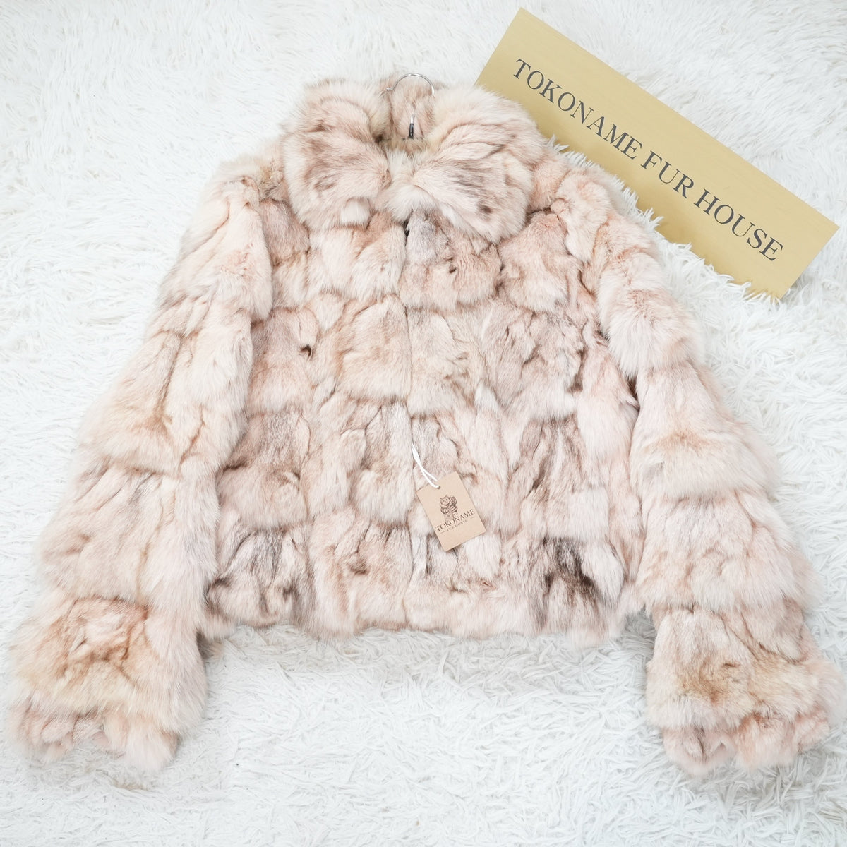 Pink Dyed Fox Fur Jacket - Genuine Vintage Fur From Japan
