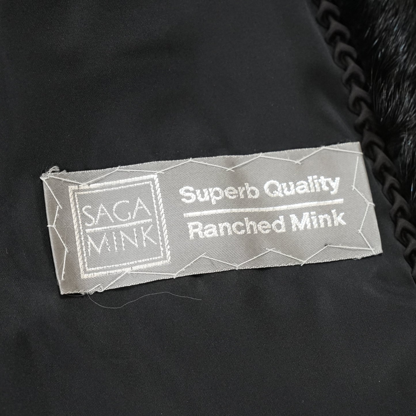 Black Mink Long Coat SAGA MINK - Genuine Vintage Fur From Japan