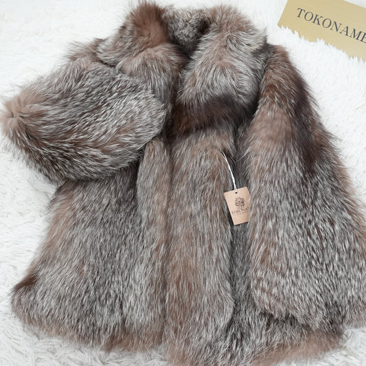 Silver Fox Coat - Vintage Fur Japan