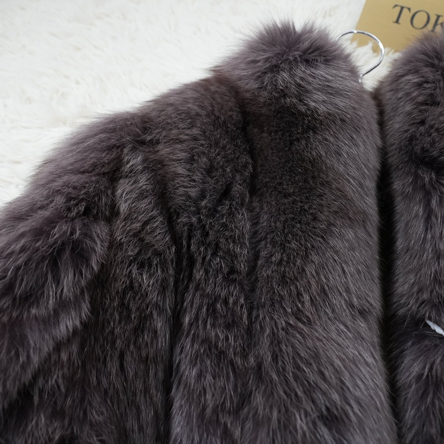 Amethyst Deyd Fox Fur Coat EMBA - Genuine Vintage Fur From Japan