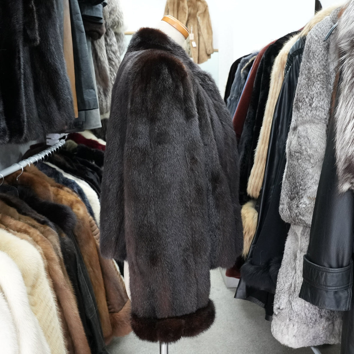 EMBA Mink crop Jacket Roll up Sleeve - Genuine Vintage Fur From Japan