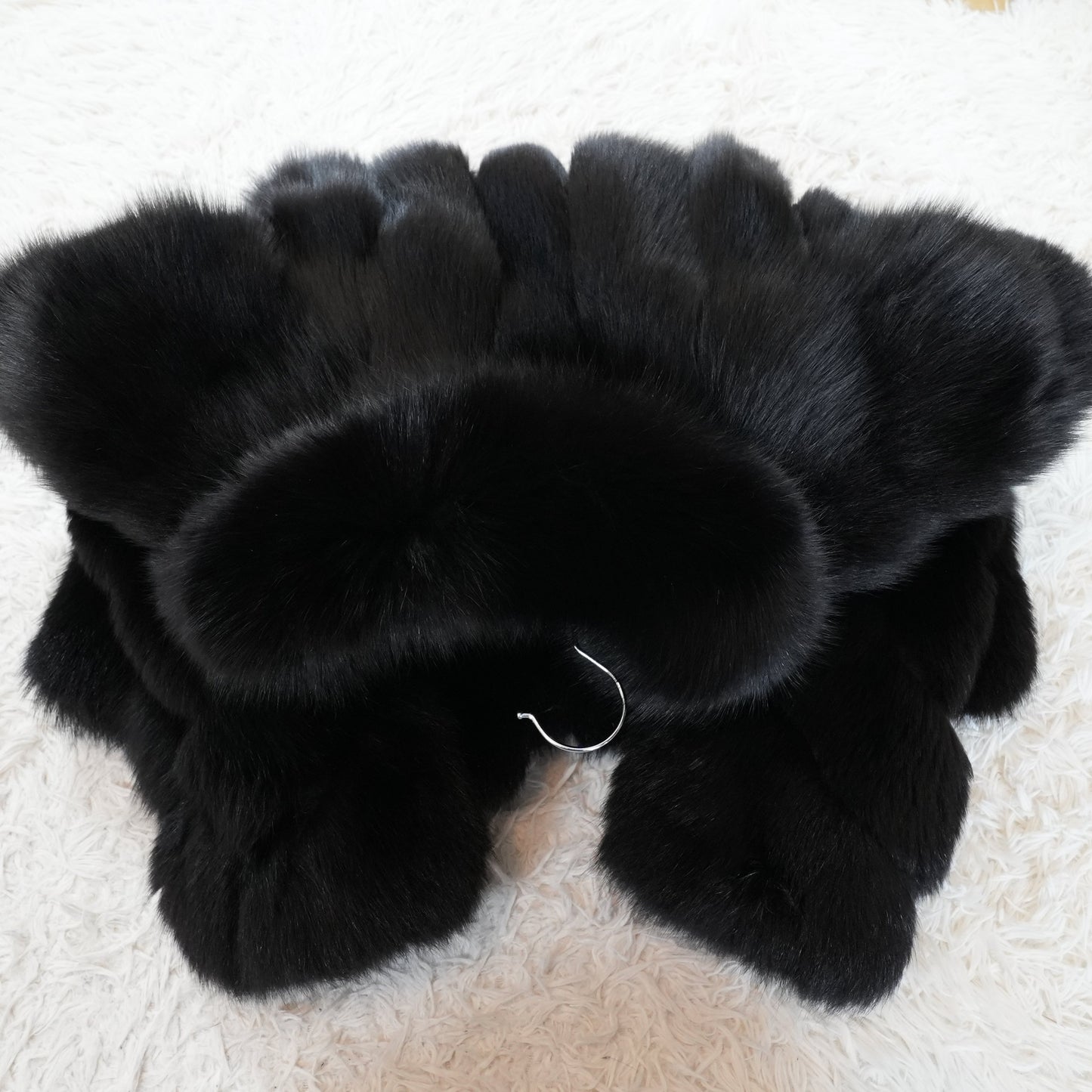 SAGA ROYAL FOX Black Dyed Belle Vison - Genuine Vintage Fur From Japan
