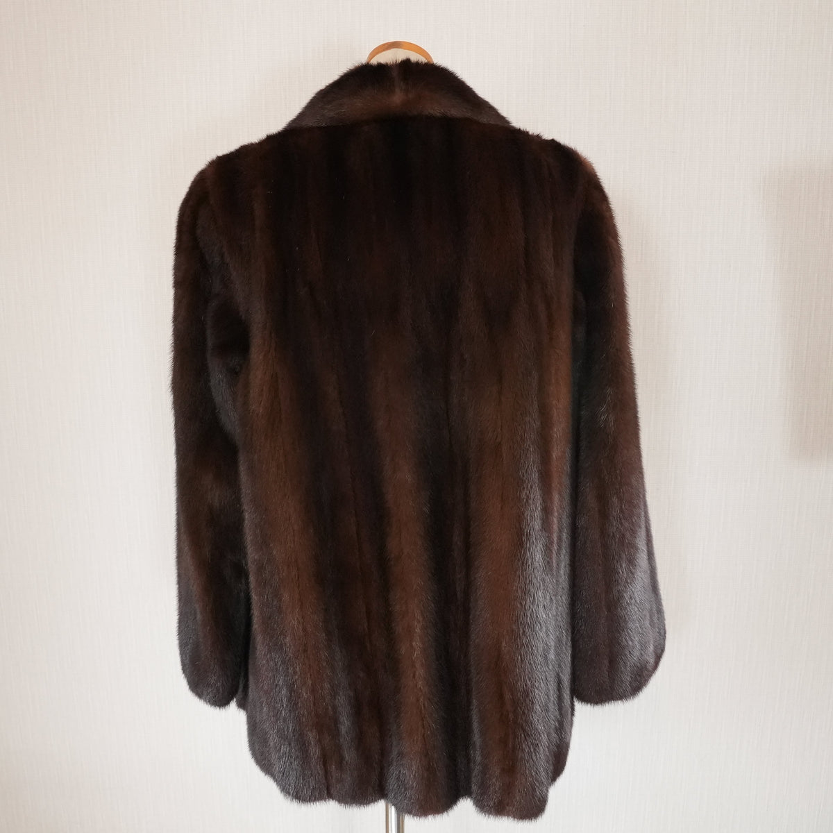 VISCARDI Mahogany Mink Fur Coat heavily - Genuine Vintage Fur From Japan