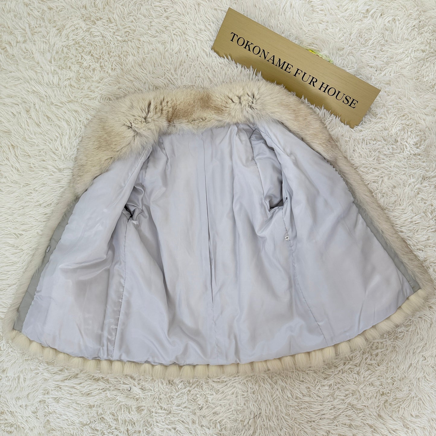 Blue Fox Coat Genuine Vintage Fur Japan