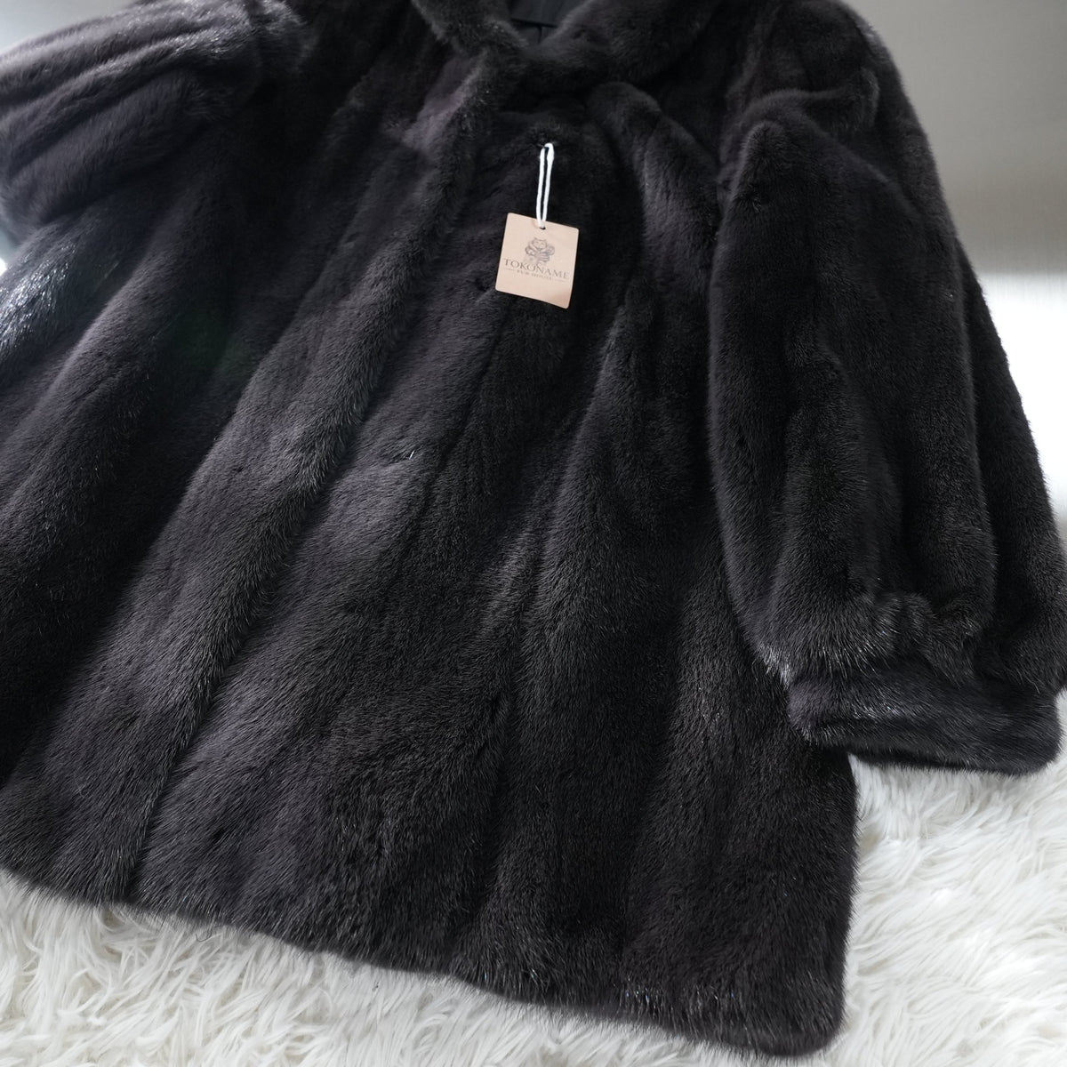 Mink Fur Coat Dark Gray Dyed Soft Leather - Genuine Vintage Fur From Japan