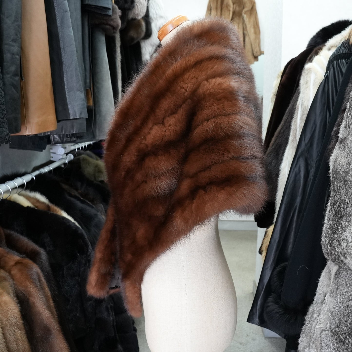 Marten Shawl oversized - Genuine Vintage Fur From Japan