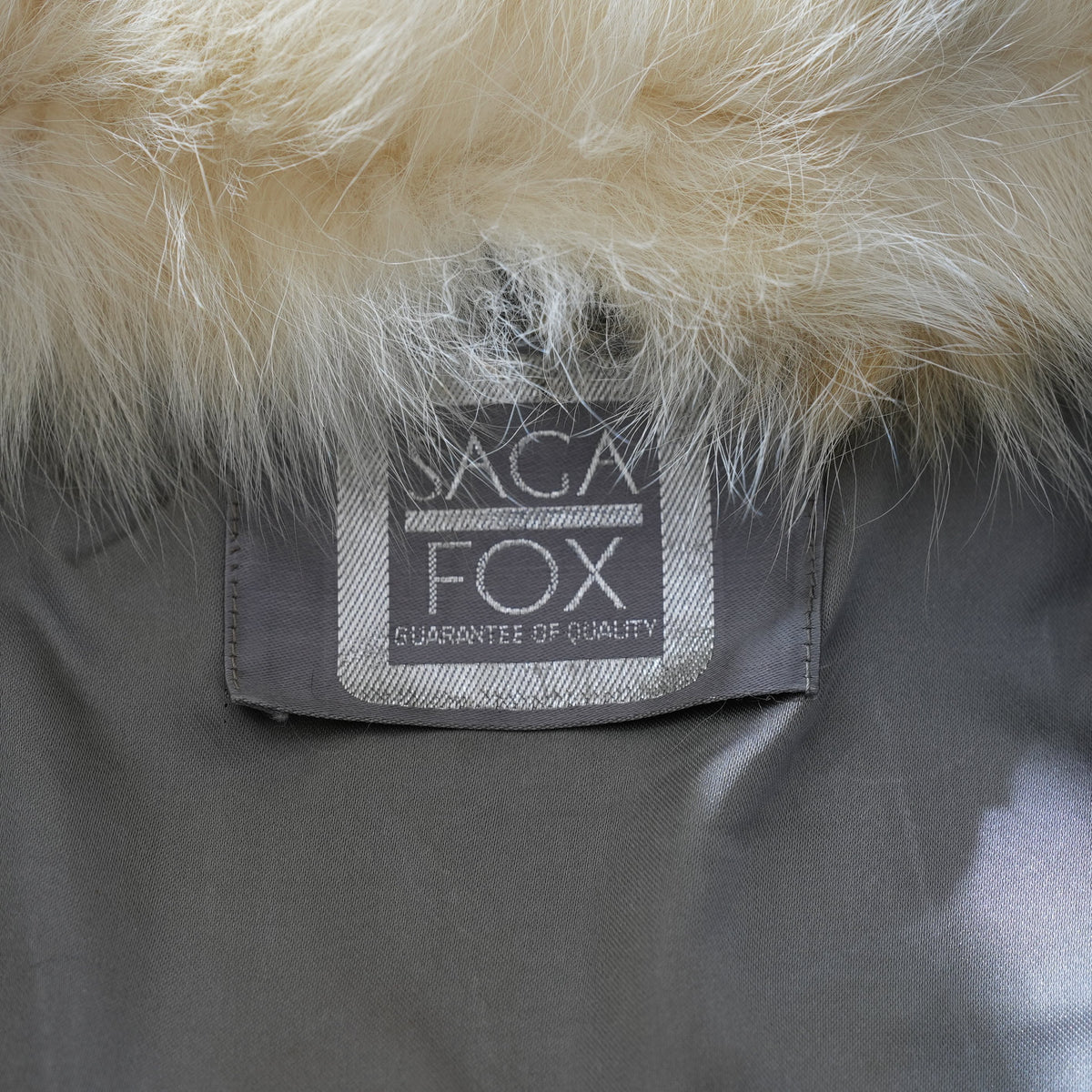 Shadow Fox and Silver Fox Stripe Design Coat Soft and Fluffy SAGA FOX