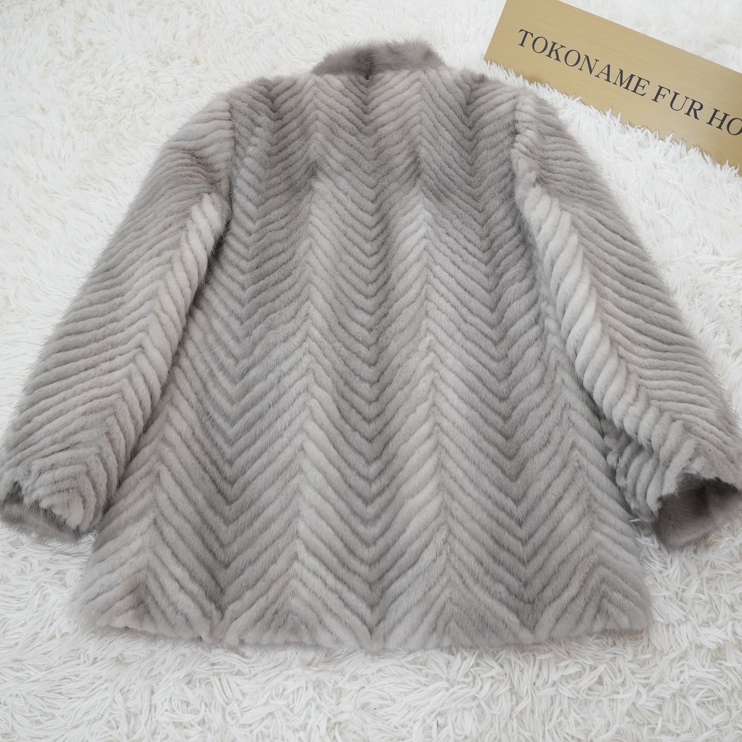 Sapphire Mink Jacket ZigZag Cutting Genuine Vintage Fur Japan