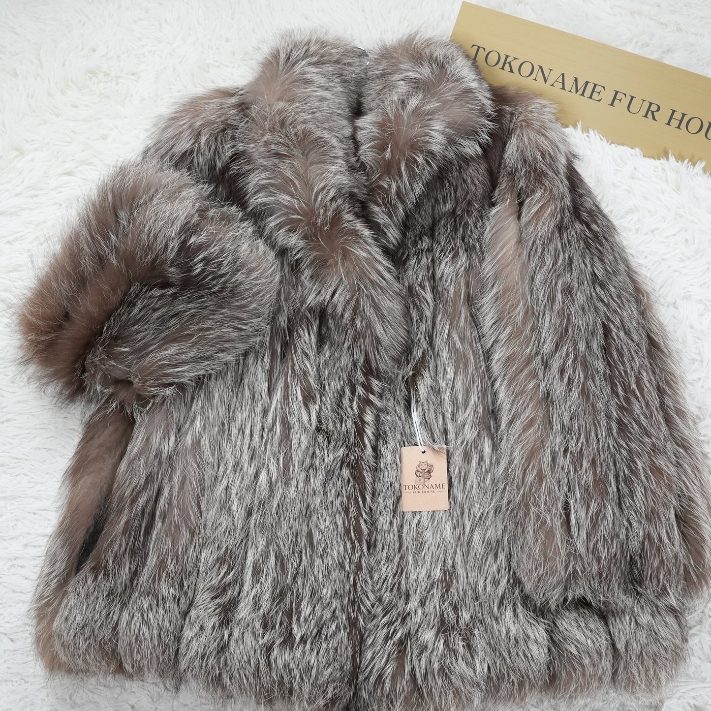 Siler Fox Fur Coat ROTINY - Genuine Vintage Fur From Japan
