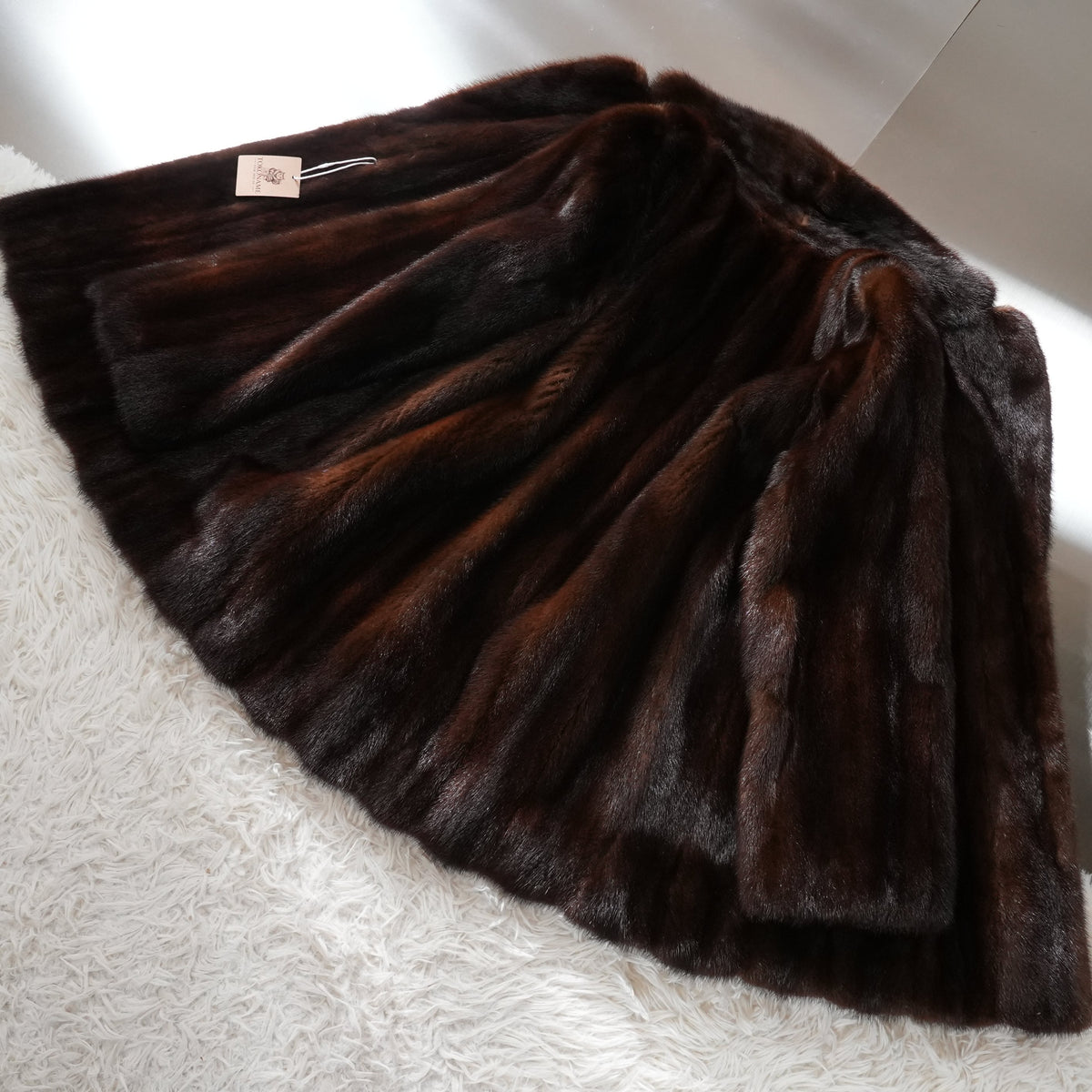 VISCARDI Mahogany Mink Fur Coat heavily - Genuine Vintage Fur From Japan