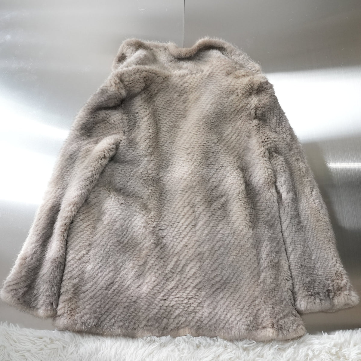 Sapphire Mink Fur yarn Jacket eff - Genuine Vintage Fur From Japan