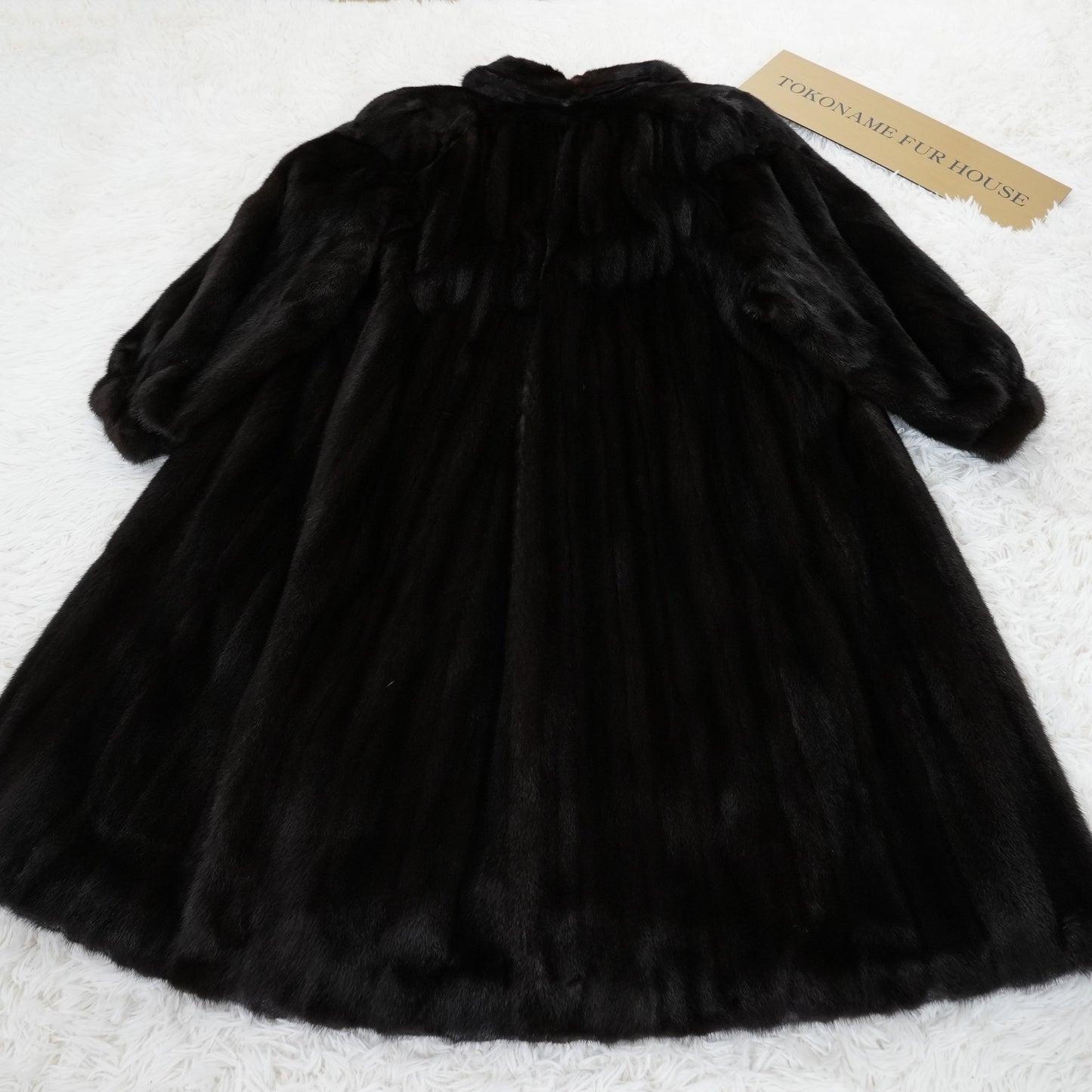 Glama Mink A-Line Long Fur Coat Women’s Vintage Luxury Outerwear