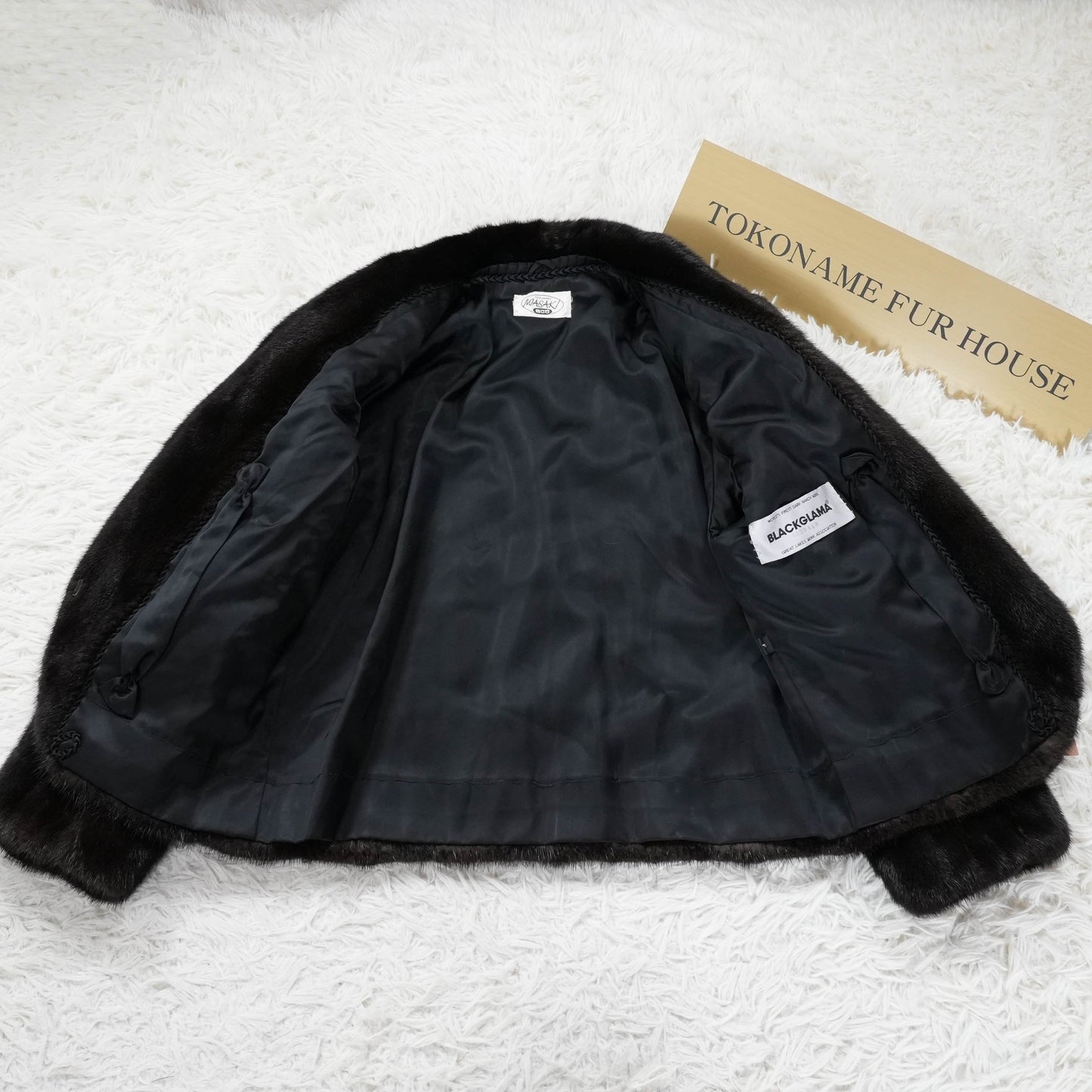 BLACKGLAMA Design Jacket glossy - Genuine Vintage Fur From Japan