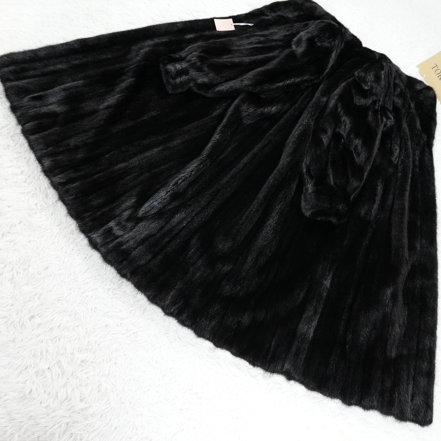 Dark Mink Long Coat glossy - Genuine Vintage Fur From Japan