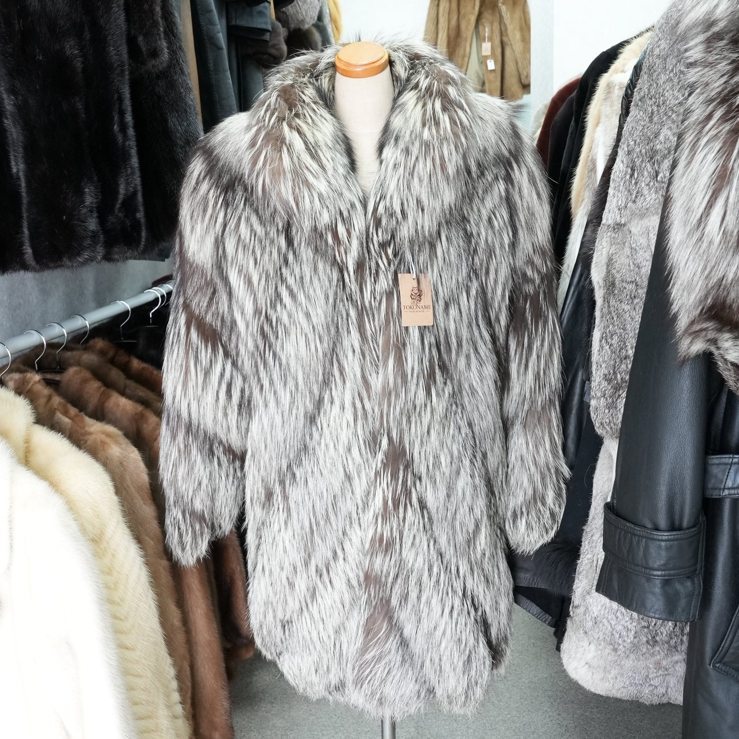 Silver Fox Scallop Design Coat EMBA -