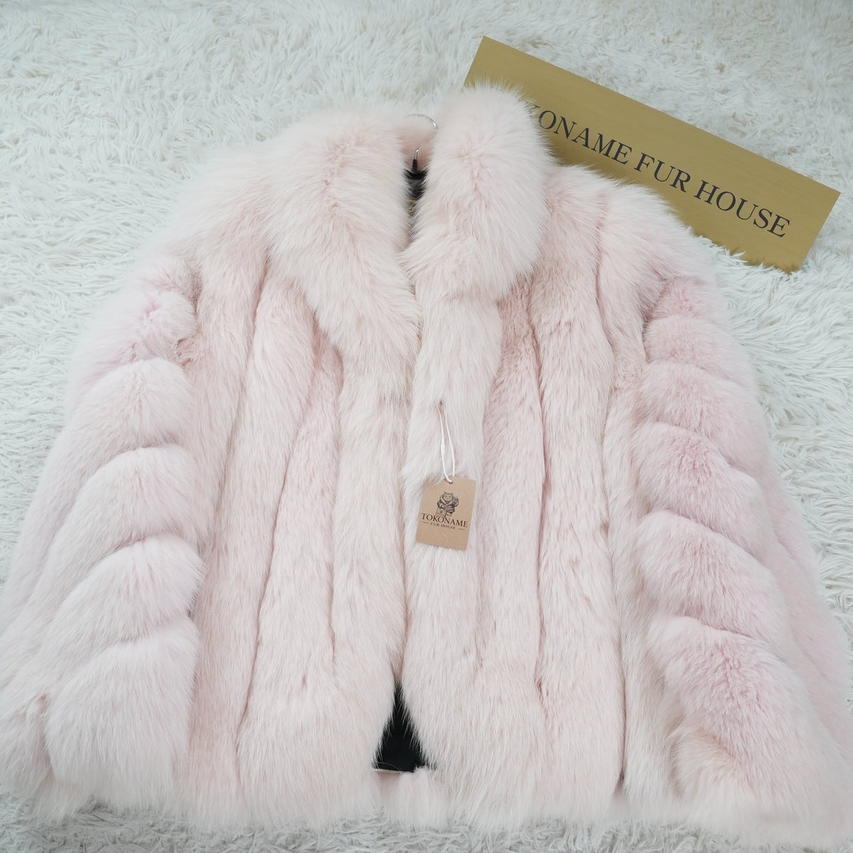 Pink Dyed SAGA ROYAL FOX Fur Coat - Genuine Vintage Fur From Japan