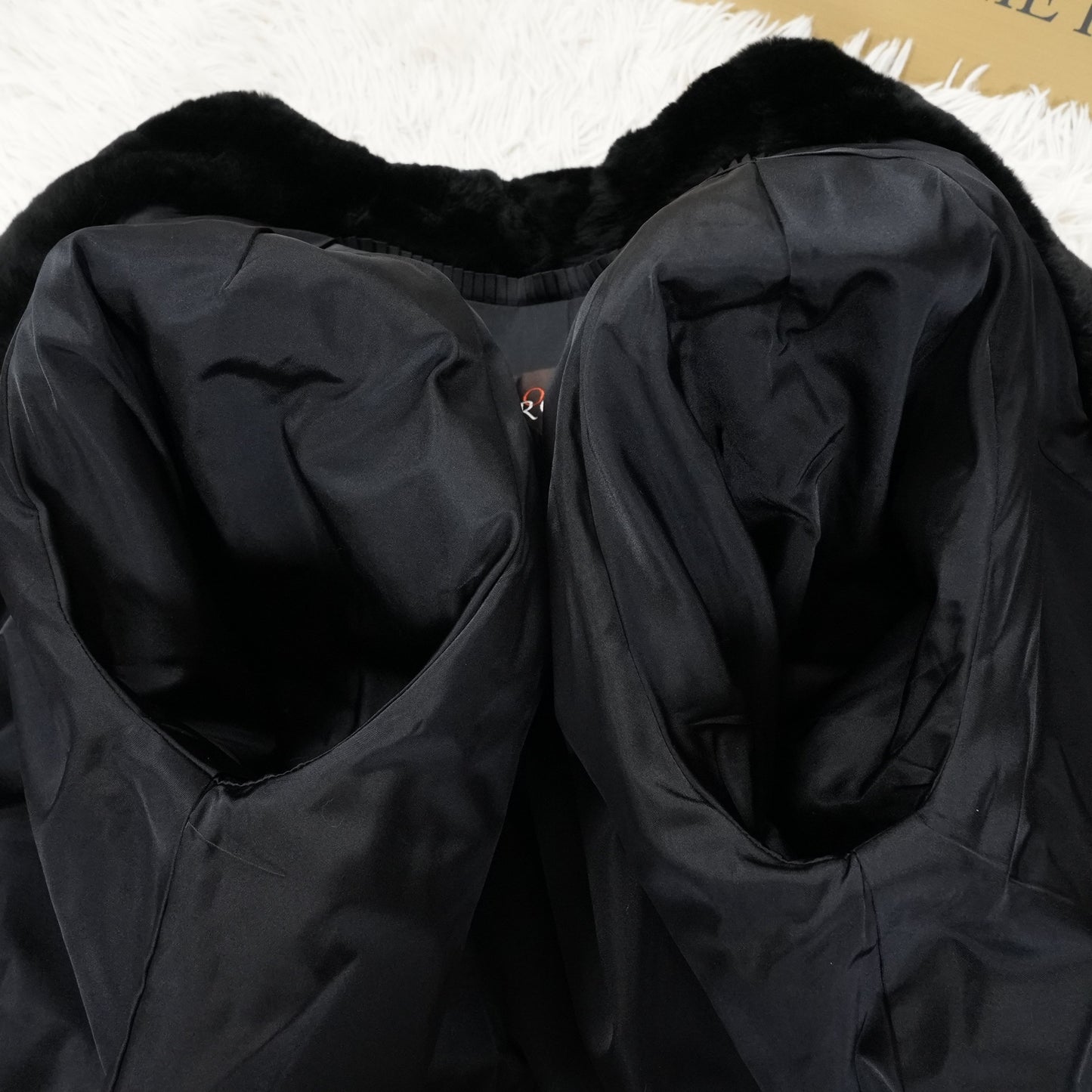 Nutria Fur Black Long Coat - Genuine Vintage Fur From Japan