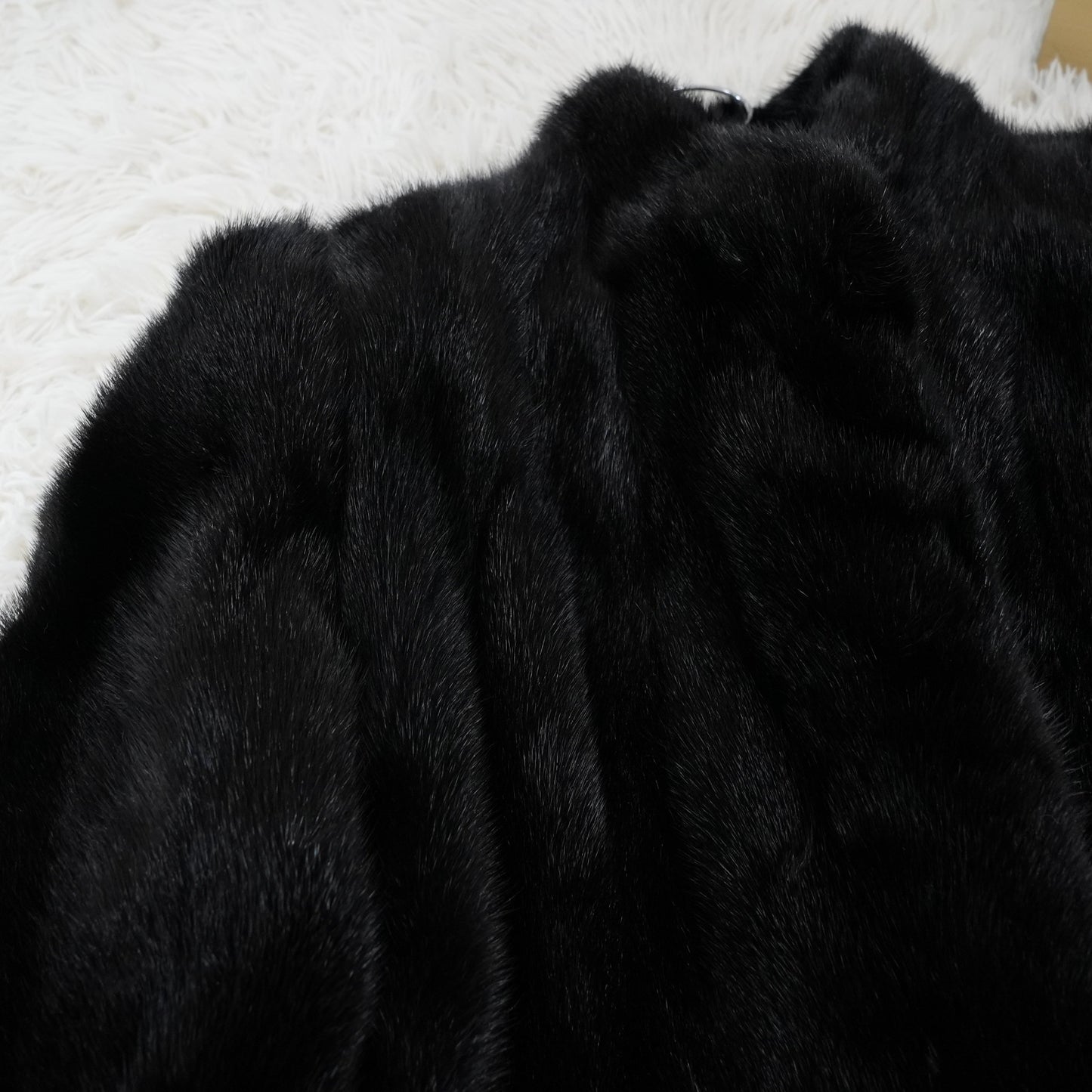Black Mink Long Coat SAGA MINK - Genuine Vintage Fur From Japan