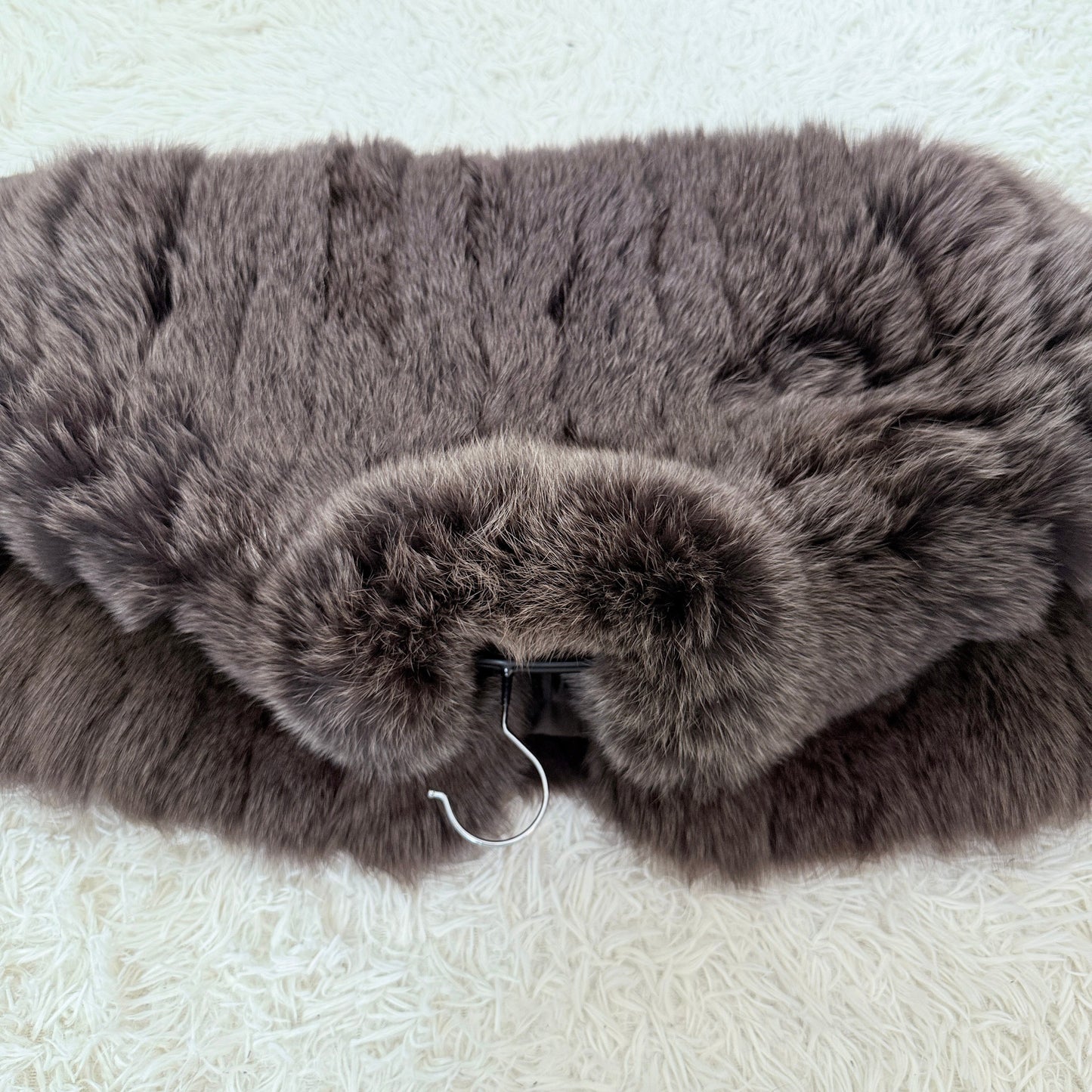 Blue Fox Ash Brown Dyed Vest Vintage Fur Japan