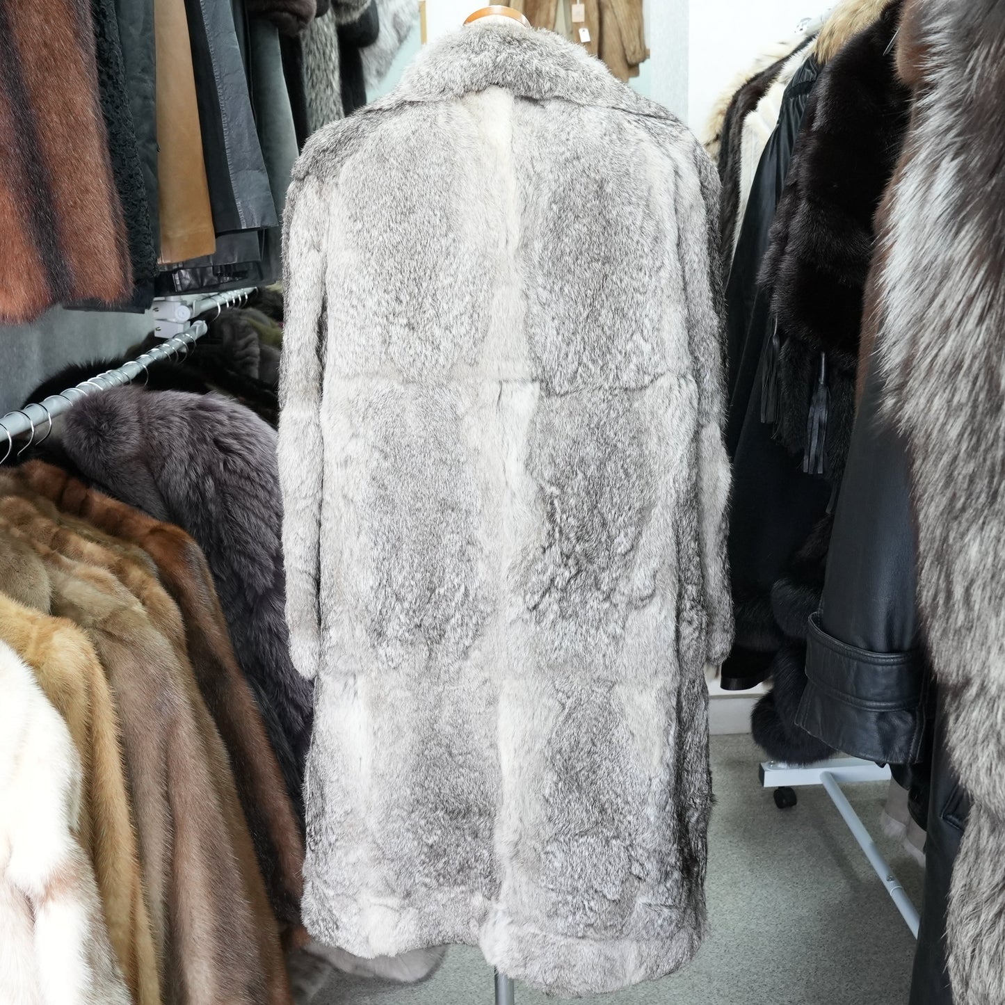 Rabbit Fur Long Coat -  Genuine Vintage Fur From Japan