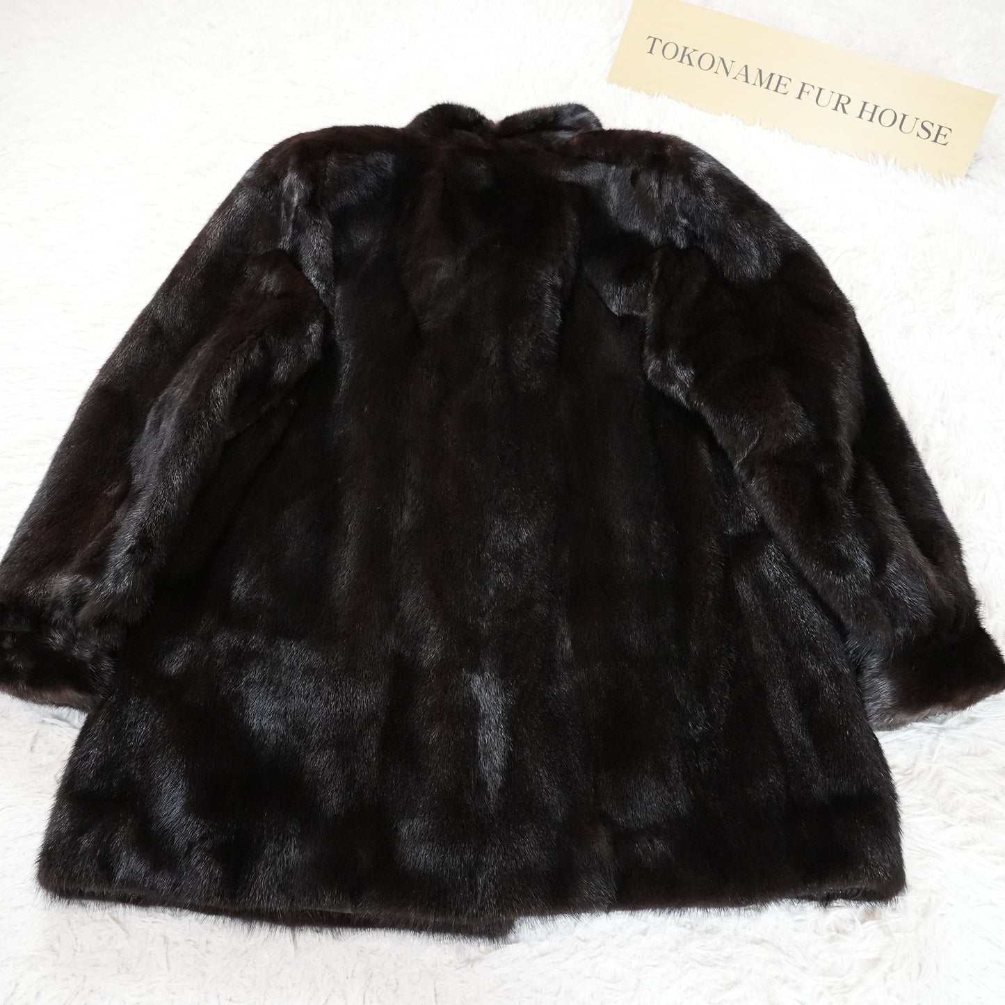 SAGA MINK Dark mink Half Coat - Genuine Vintage Fur From Japan