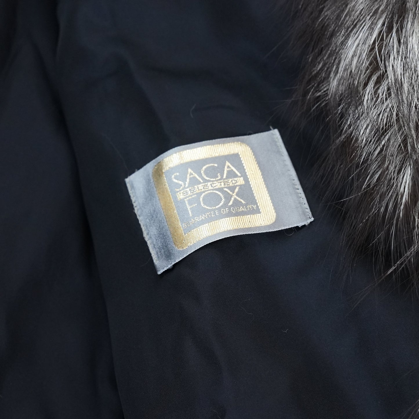 Silver Fox Long Coat - SAGA FOX Genuine Vintage Fur Japan