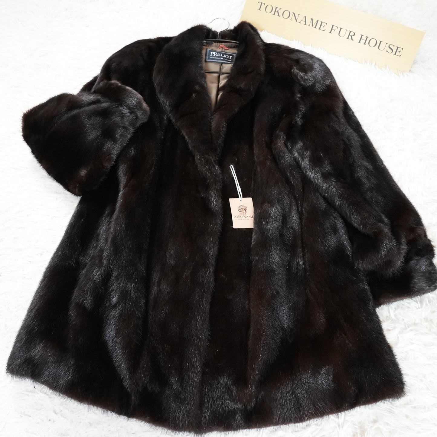 SAGA MINK Dark mink Half Coat - Genuine Vintage Fur From Japan