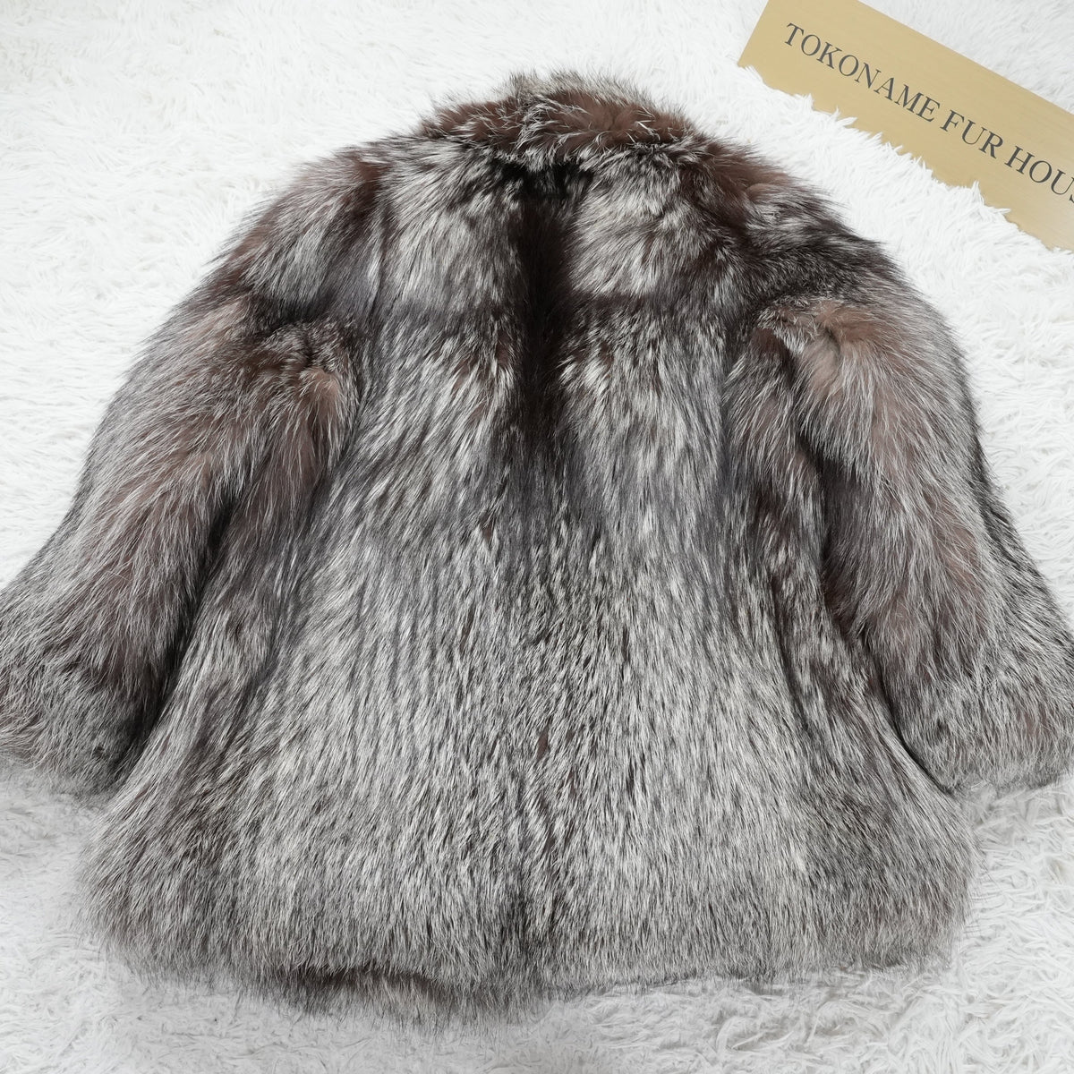 Silver Fox Coat EMBA - Genuine Vintage Fur From Japan