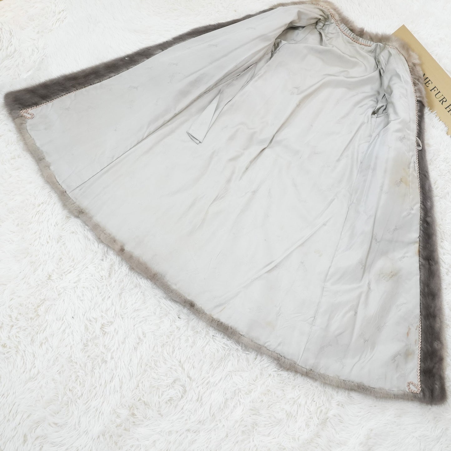 Sapphire Mink Long Coat Genuine Vintage Fur Japan