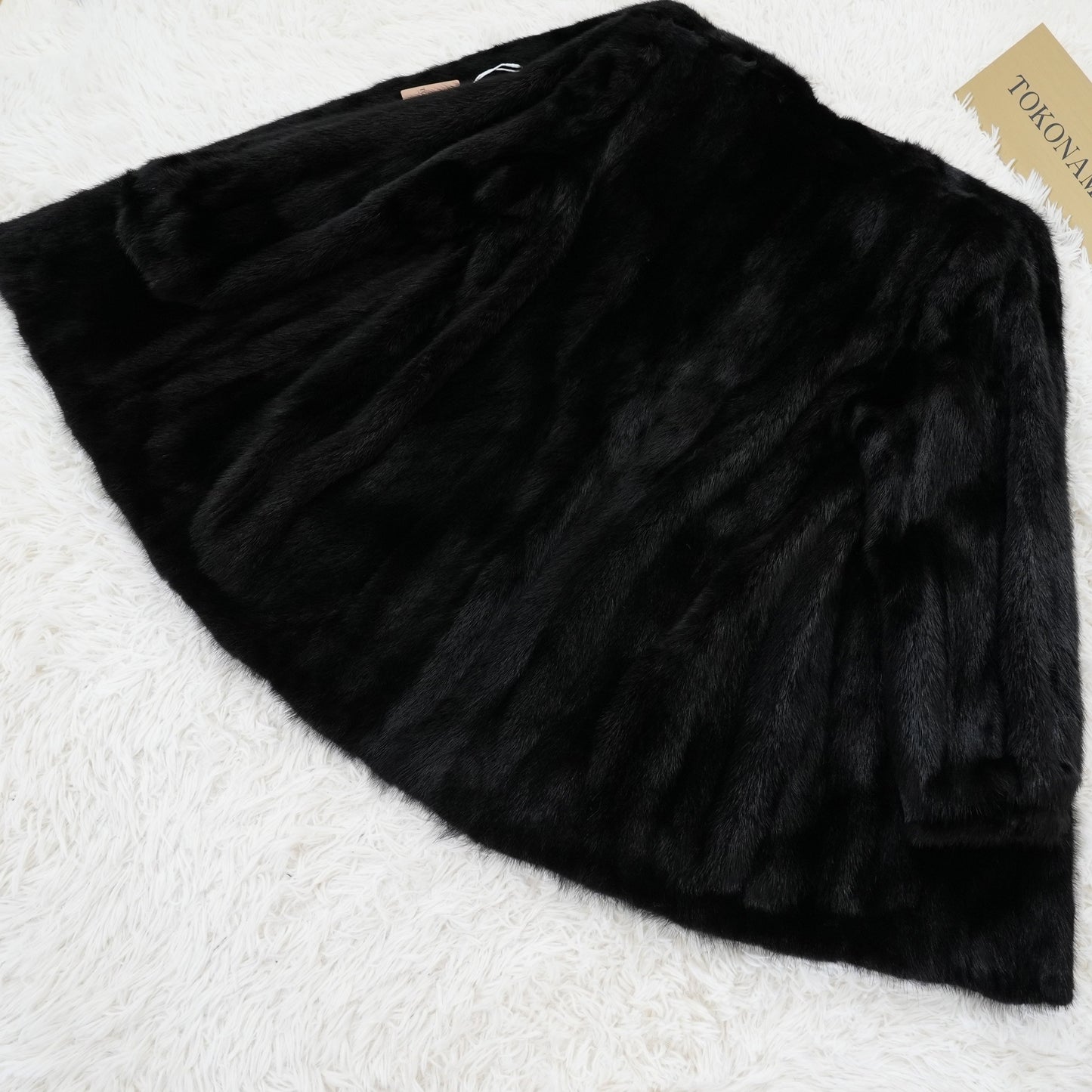 Black Mink Coat Genuine Vintage Fur Japan