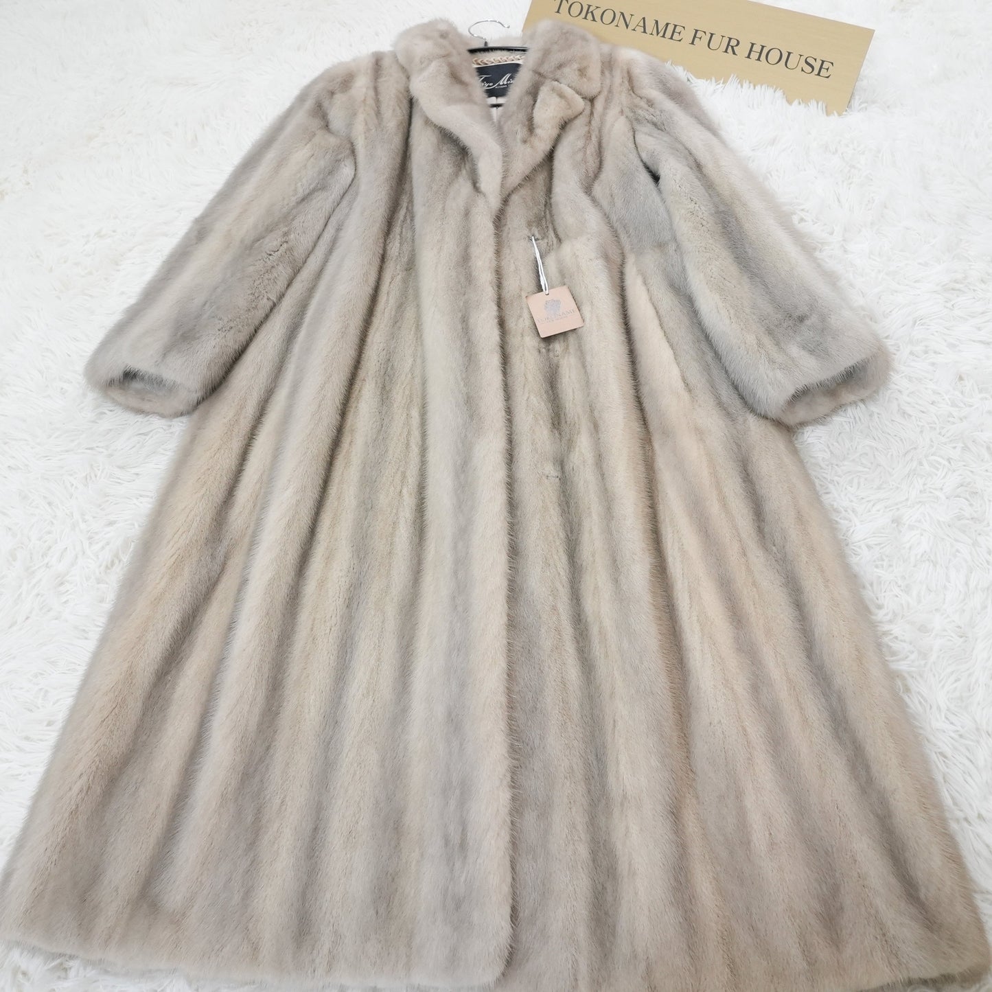 Sapphire Mink Long Coat Genuine Vintage Fur Japan