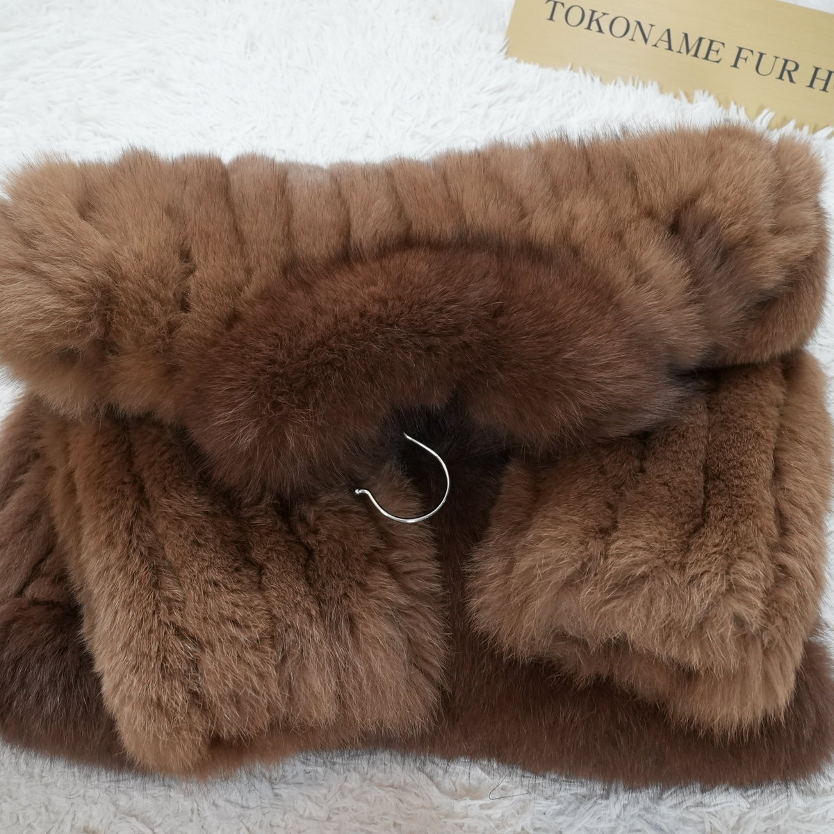 Brown Dyed Fox Fur Coat - Genuine Vintage Fur From Japan