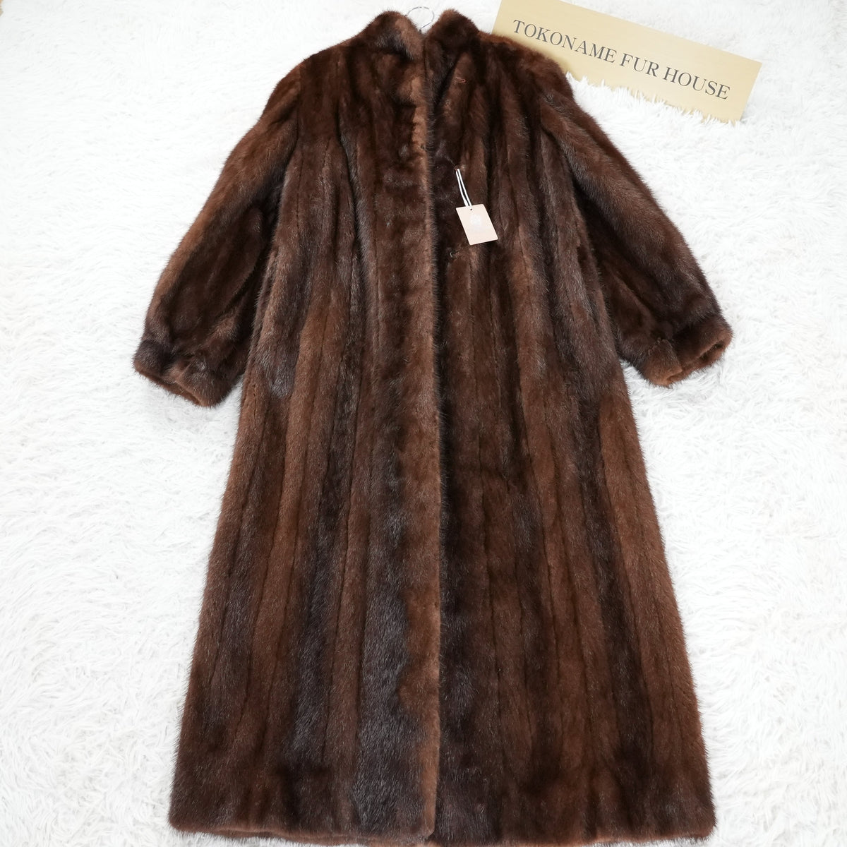 Dark Mink Very Long Coat - Genuine Vintage Fur From Japan