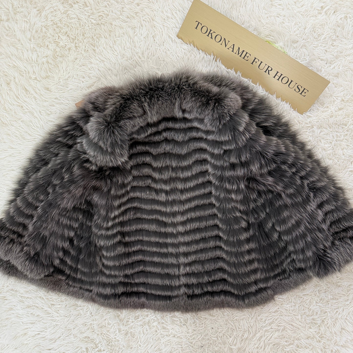Blue Fox Ash Green Dyed Jacket Vintage Fur Japan
