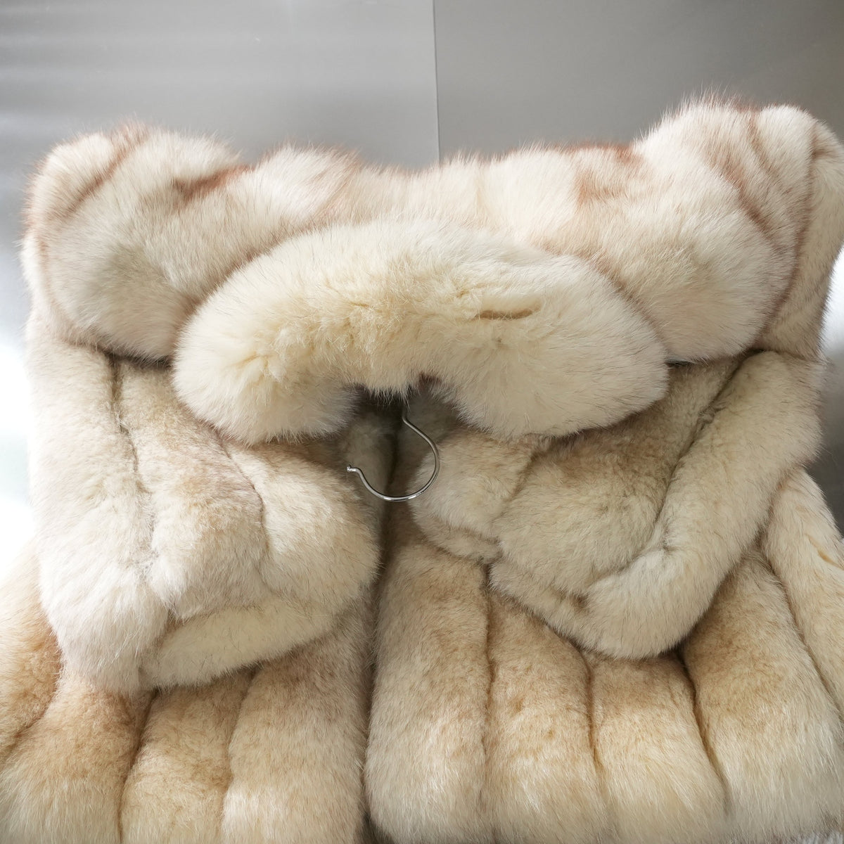 Blue Fox Fur Coat Soft and Fluffy - Genuine Vintage Fur From Japan