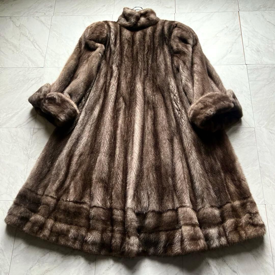 Blue Iris Mink Coat Soft Genuine Vintage Fur Japan