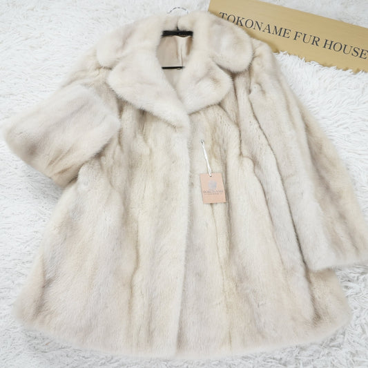 Azurene Mink Fur Coat - Genuine Vintage Fur From Japan