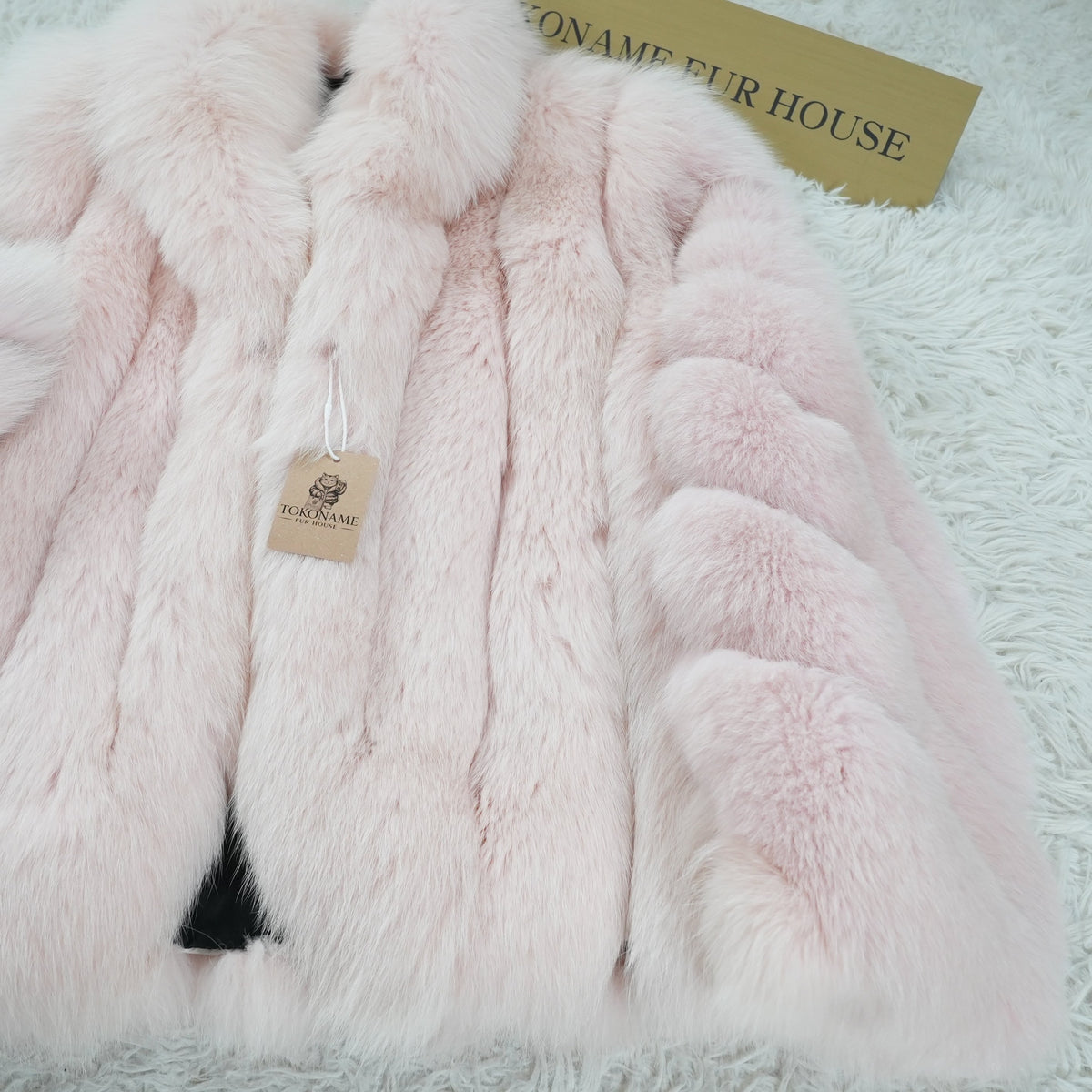 Pink Dyed SAGA ROYAL FOX Fur Coat - Genuine Vintage Fur From Japan