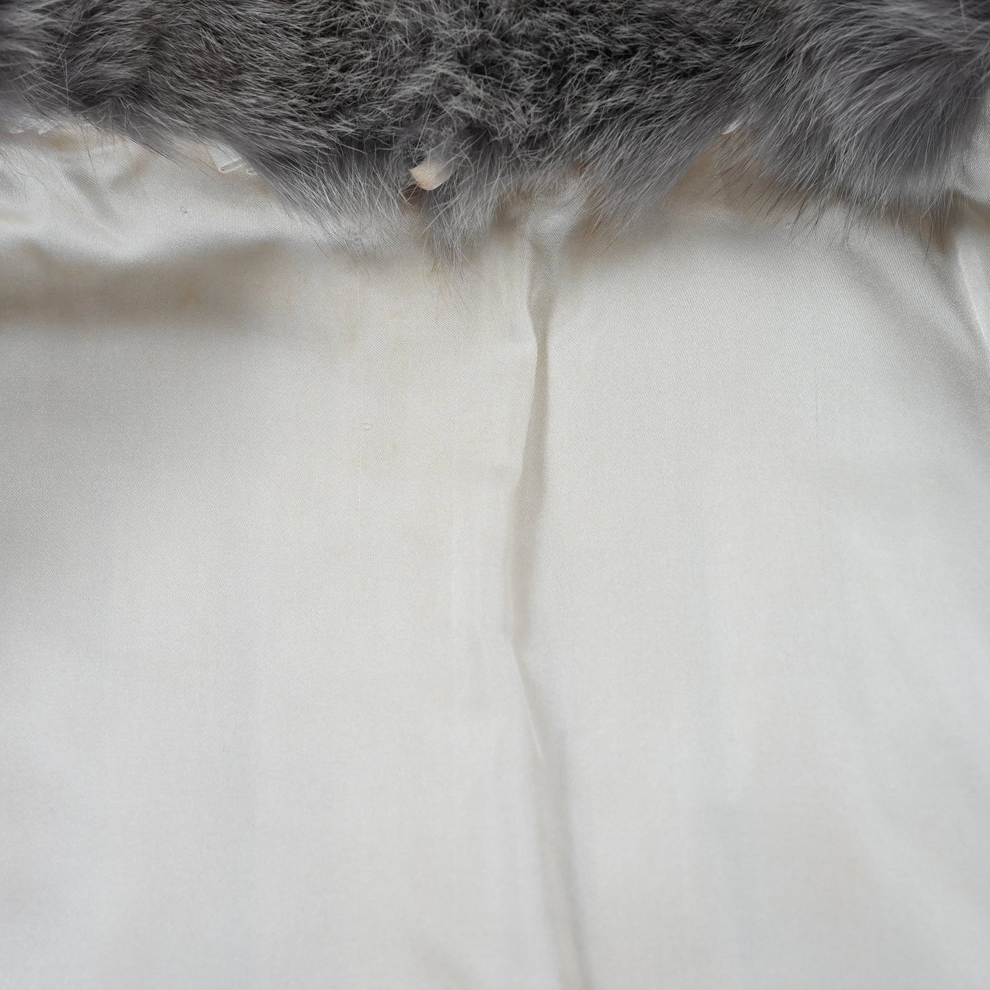 Gray Dyed Fox Fur Coat - Genuine Vintage Fur From Japan