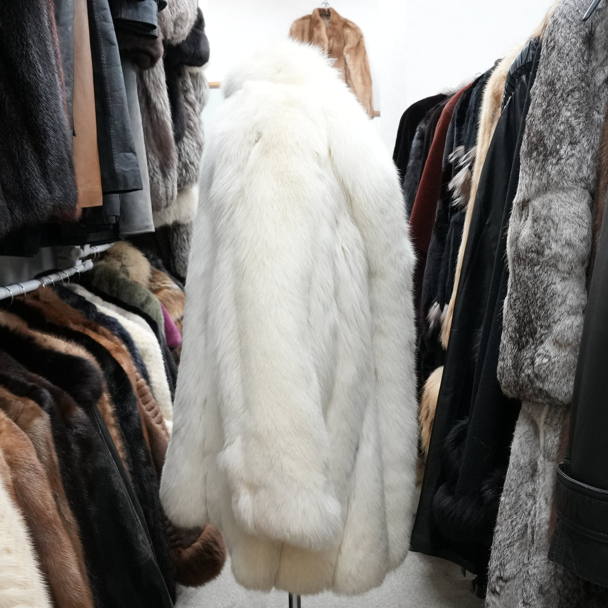 Shadow Fox Fur Coat Soft and Fluffy - Genuine Vintage Fur From Japan