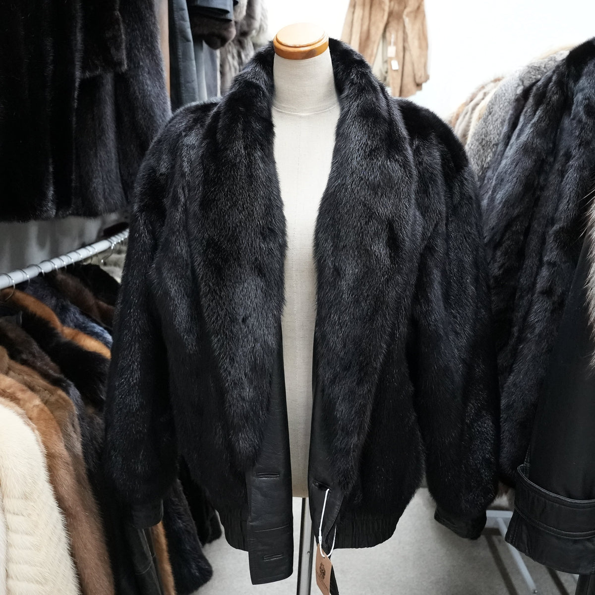Mink and Leather reversible Jacket - Genuine Vintage Fur From Japan