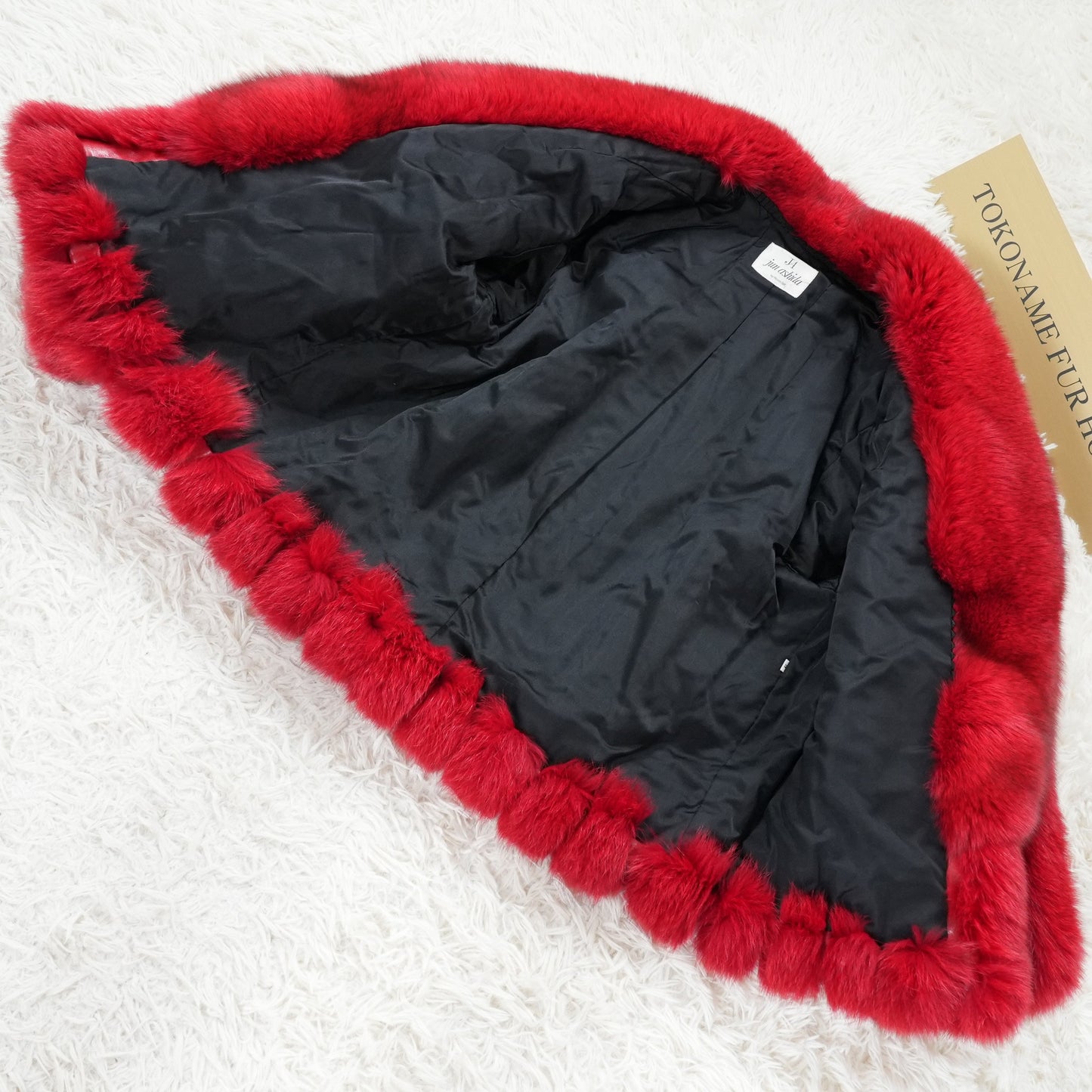 Red Dyed Fox Fur Coat - Genuine Vintage Fur From Japan