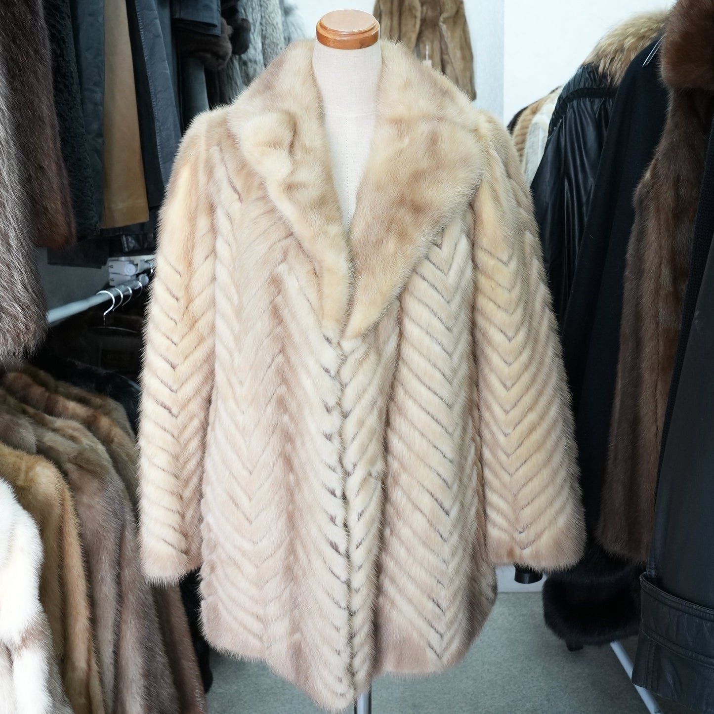 Pastel Mink Fur Jacket Palody - Genuine Vintage Fur Japan