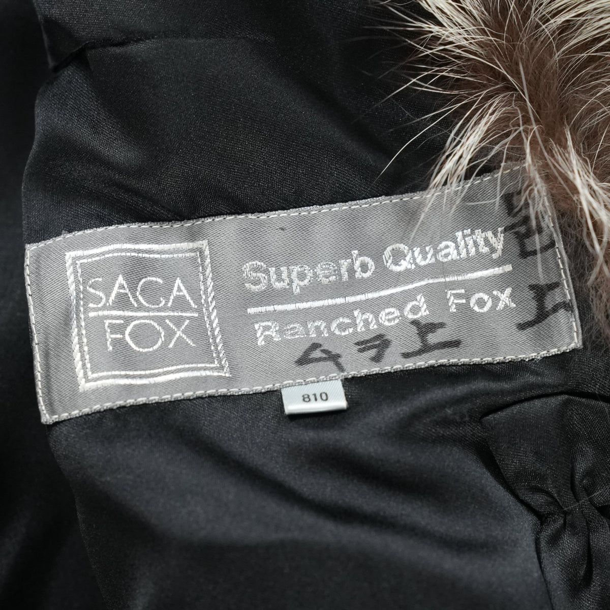 Silver Fox Semi Long Coat Soft and Fluffy - Genuine Vintage Fur From Japan