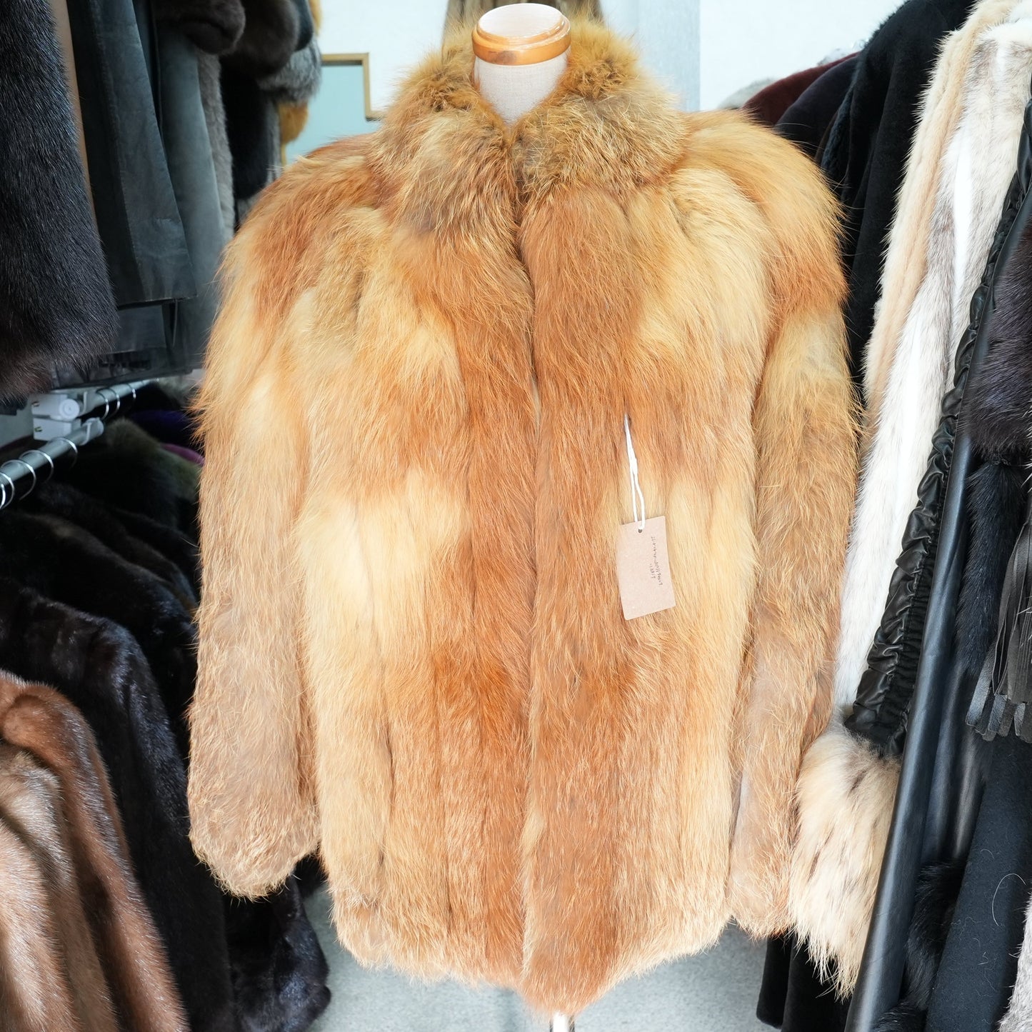 Red Fox Fur Coat - Genuine Vintage Fur From Japan