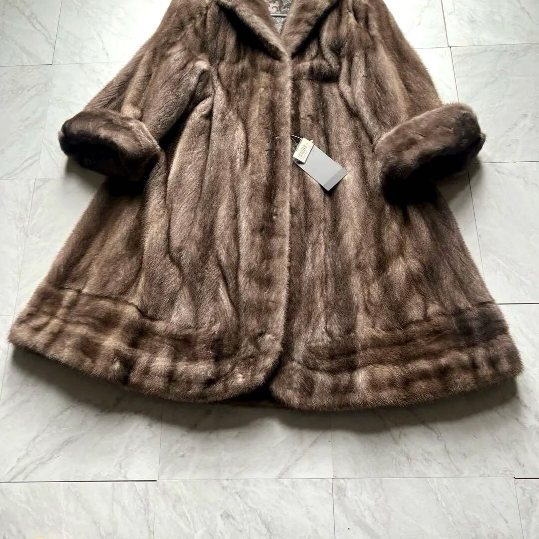 Blue Iris Mink Coat Soft Genuine Vintage Fur Japan