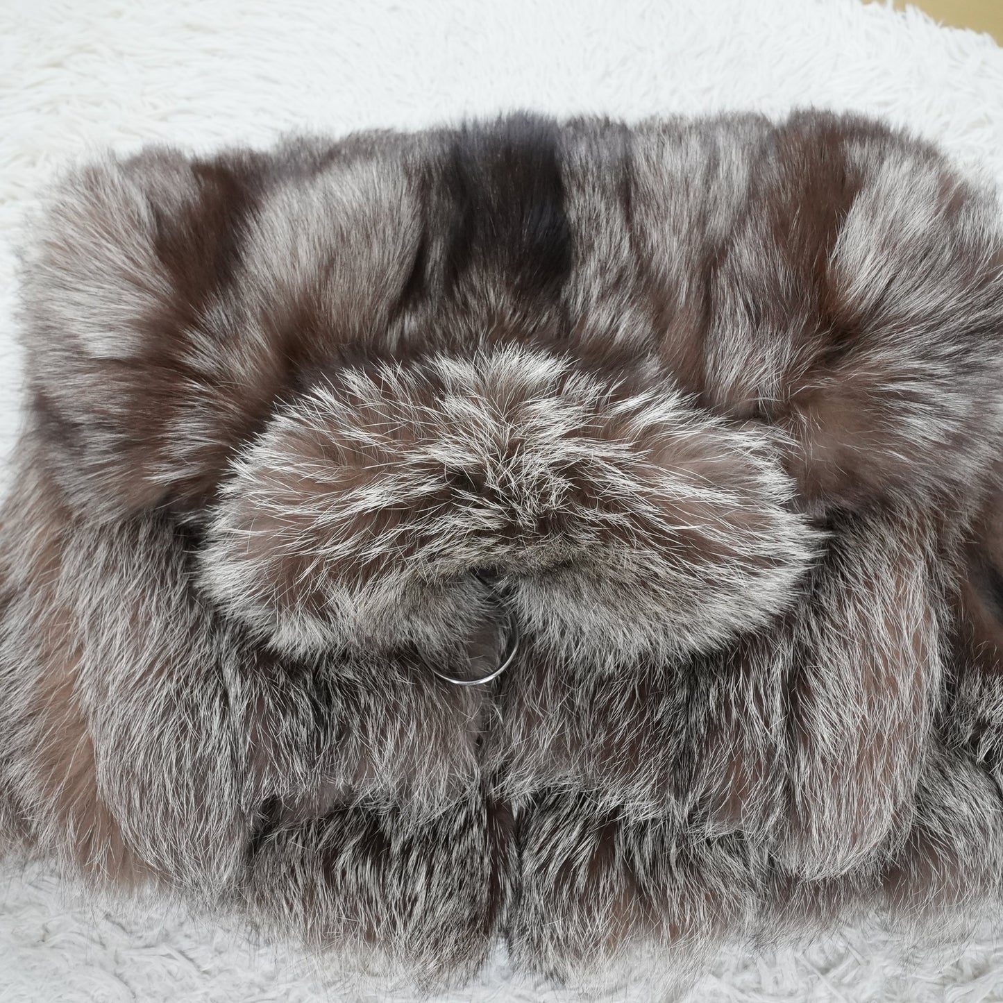 Siler Fox Fur Coat ROTINY - Genuine Vintage Fur From Japan